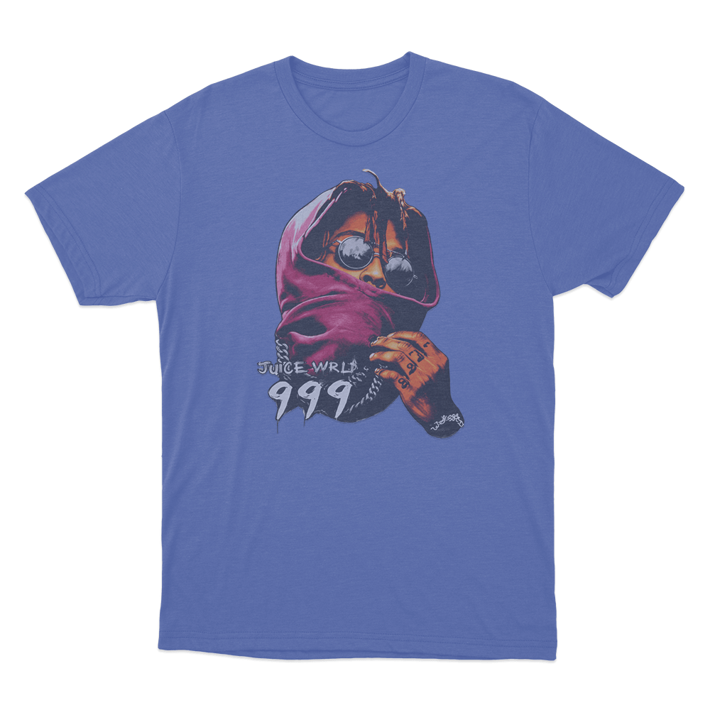 Juice Wrld ’999’ Unisex T Shirt Blue Juice Wrld 999 Unisex T Shirt Blue 1