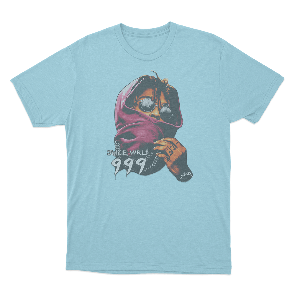 Juice Wrld ’999’ Unisex T Shirt Sky Blue Juice Wrld 999 Unisex T Shirt Sky Blue 1
